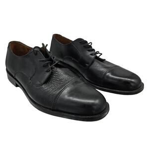 Bostonians Men's Black Leather Lace Up Cap Toe Oxfords Dress Shoes, Size 10.5 M